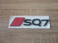 емблема Audi SQ7 нов стил черно с червено, снимка 1