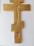 Антикварен бронзов кръст с позлата и емайл/Царска Русия/1850 год, снимка 5