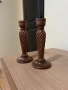 Дървен свещник, комплект от два броя, снимка 3