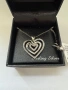 Ново сребърно колие двойно сърце (Sterling Silver), снимка 4