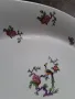 голямо елипсовидно порцеланово плато с цветя и райски птици  Limoges 8/5, снимка 8