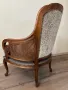 Антикварно кресло с ратан и извити подлакътници, снимка 17