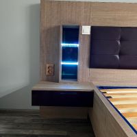 Спалня (+подматрачна дъска) RGB LED осветление, снимка 3 - Спални и легла - 45879910