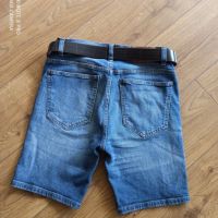 Маркови еластични къси дънки и жестока тениска ръст 164, снимка 7 - Детски къси панталони - 45420792