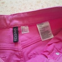 Розови дънки H&M, XS(34) размер , снимка 3 - Дънки - 45263953