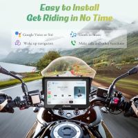 Нов Дуален Bluetooth Тъчскрийн Навигатор за Мотоциклети, IP67 CarPlay/Android Auto Мото GPS Система, снимка 2 - Друга електроника - 45510908