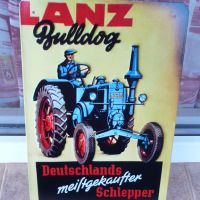 Метална табела трактор LANZ Bulldog Ланц Булдог тракторист, снимка 1 - Рекламни табели - 45083360