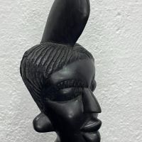Африканска дървена фигура / бюст на жена. №5338, снимка 3 - Колекции - 45557333