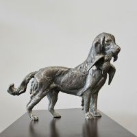 Много красива и детайлно  изработена статуетка на ловно куче. Бронз., снимка 2 - Статуетки - 45596556
