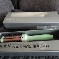 Термична четка K&K 45 мм маша за къдрене, керамична турмалинова йонна, снимка 9 - Маши за коса - 45211302
