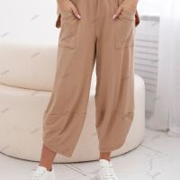 Дамски памучен комплект блуза + панталон, 3цвята , снимка 6 - Комплекти - 45670203