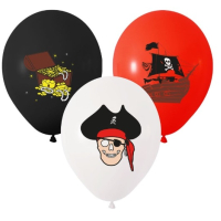 Пират Пирати Пиратско парти Обикновен надуваем латекс латексов балон парти хелий, снимка 1 - Други - 37550105