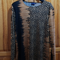 Блуза с пеопардов мотив, снимка 1 - Блузи с дълъг ръкав и пуловери - 45034150