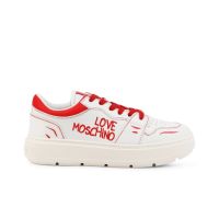 LOVE MOSCHINO № 37-38-39 🍊 Дамски кожени кецове с лого "WHITE & RED" нови с кутия, снимка 2 - Кецове - 45336779