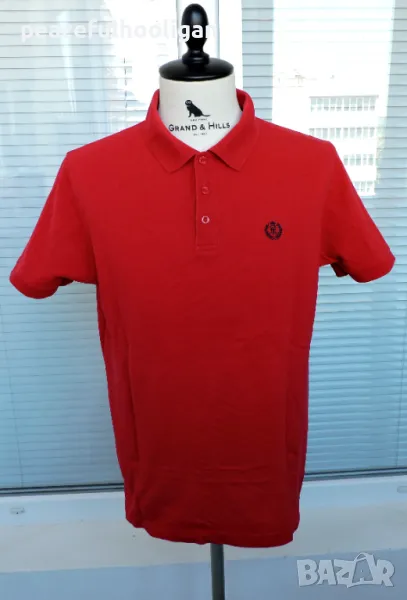 Henri Lloyd Mens Casual Short Sleeve Red Polo Shirt Cotton Size L, снимка 1