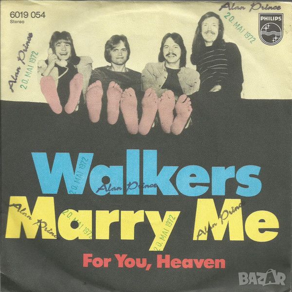 Грамофонни плочи Walkers – Marry Me 7" сингъл, снимка 1