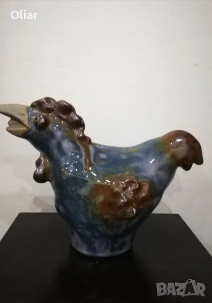 Арт фигурка на пиле от керамика. Франция., снимка 1