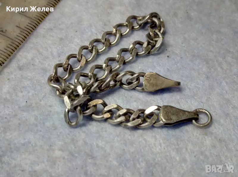 КЛАСИЧЕСКА ВИНТИДЖ ПЛЕТКА СРЕБЪРНА ГРИВНА СРЕБРО 900 МАЙСТОРСКА РЪЧНА ИЗРАБОТКА 47585, снимка 1