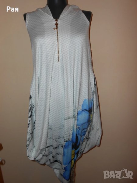 Разчупена рокля на Junona балон с качулка, снимка 1