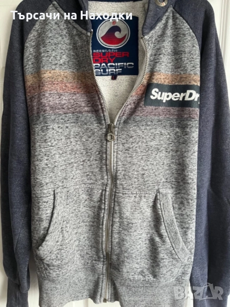Мъжки суичър Superdry Pacific Surf Hoodie L Large сиво grey, снимка 1