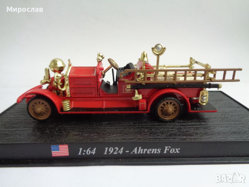  1:64 AHRENS FOX 1924 ПОЖАРНА ИГРАЧКА КОЛИЧКА МОДЕЛ, снимка 1