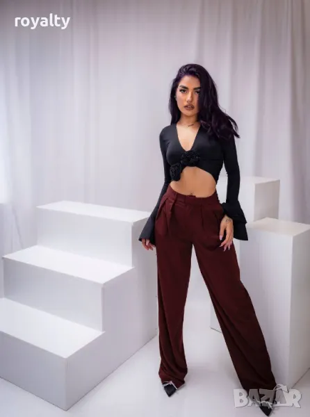Бордо дамски панталон , снимка 1