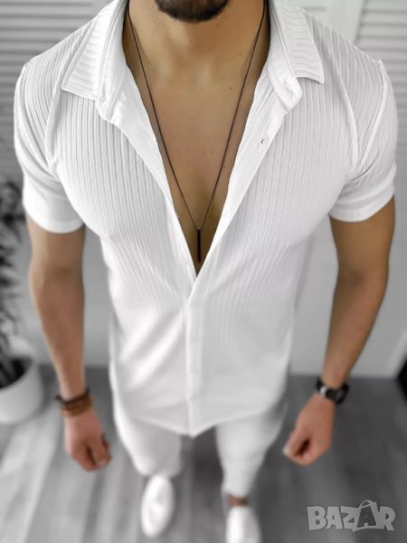 Мъжка риза с къс ръкав Лаурен модел 2024, снимка 1