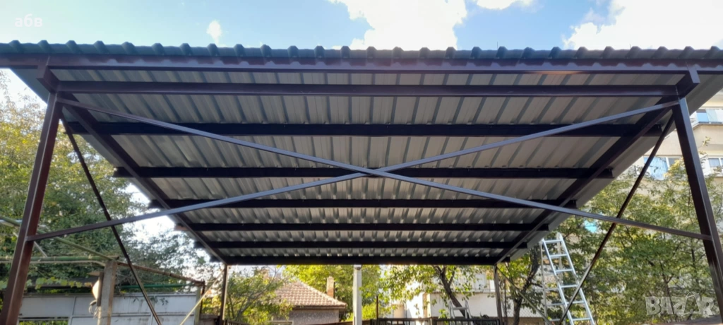 Навес 108 кв.м. Метална конструкция., снимка 1