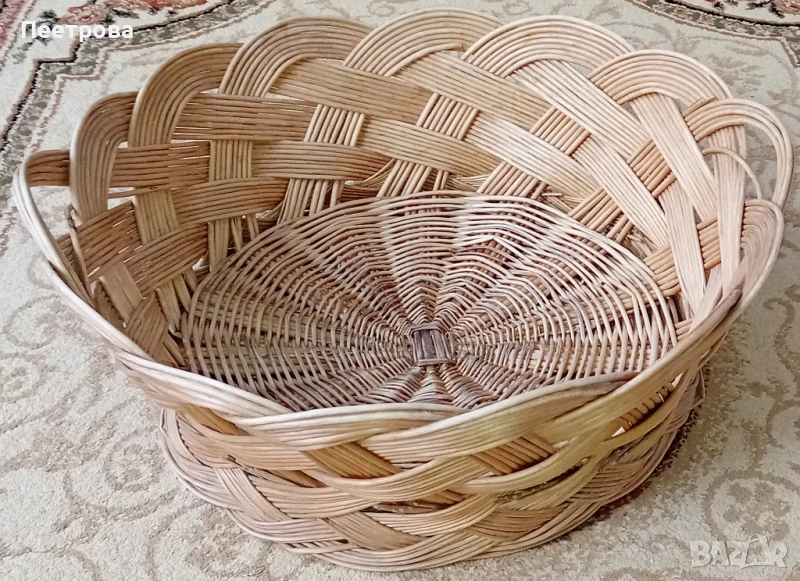 Голям плетен кош, снимка 1