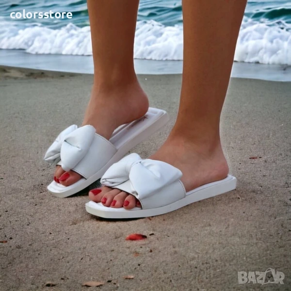 Равни чехли - бяла кожа - P3030

:, снимка 1