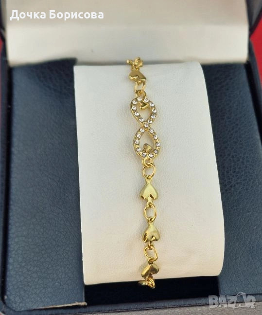Гривна- Infinity Hearts Gold 18k позлата , снимка 1