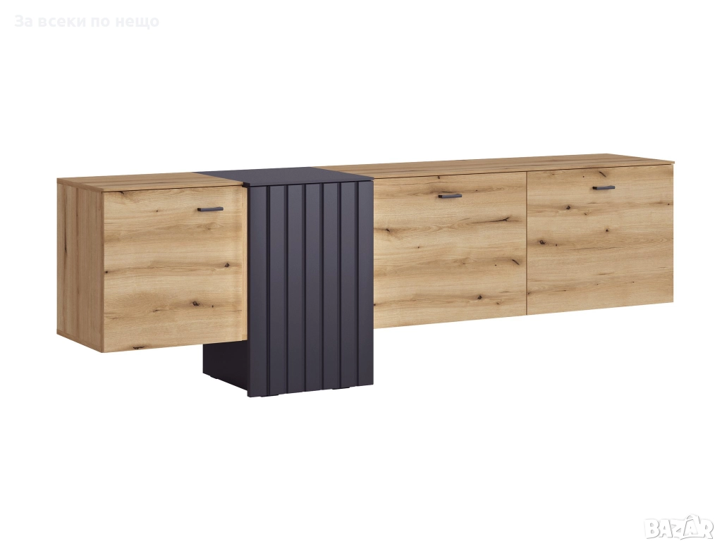 ТВ шкаф VERDANA SNNF01 крайбрежен дъб/тъмно сиво Код P1556, снимка 1