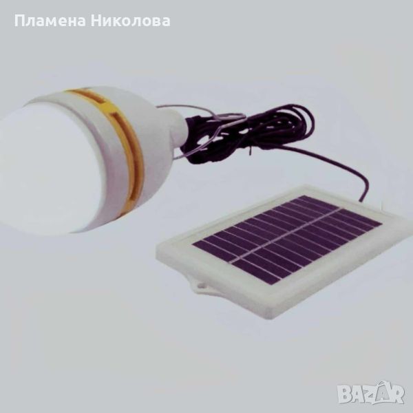 Соларна Led крушка 8W 6400K с USB кабел, снимка 1