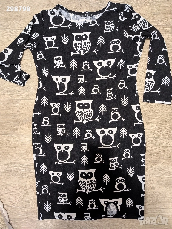 Уникална рокля с бухали, снимка 1