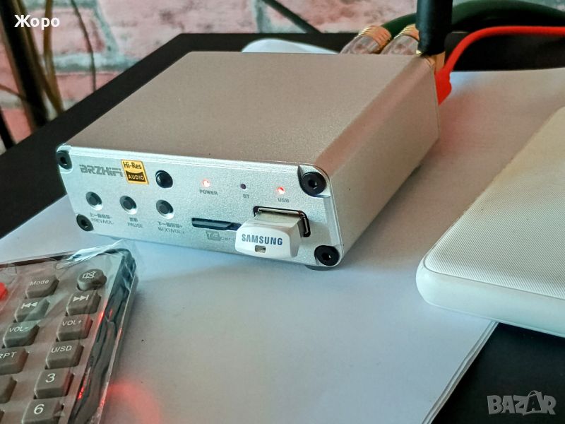 ⏯️Клип. Aluminium Sabre ES9018 Dual DAC / HiRes Player USB / Bluetooth/ Preamp, снимка 1