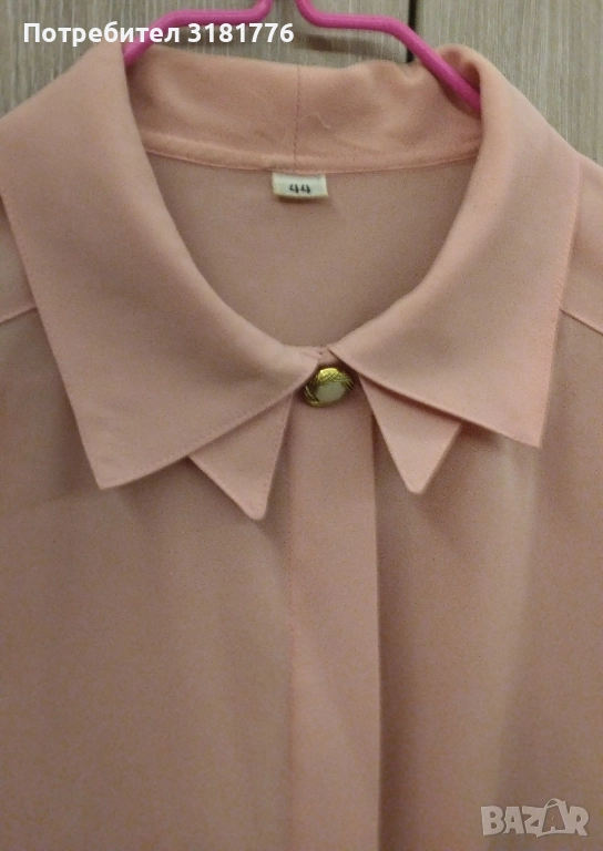 Дамска копринена риза с къс ръкав., снимка 1