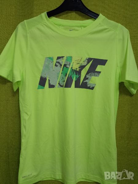 Nike dri fit  -Неонова   тинейджърска тениска за ръст 148-152 см , снимка 1