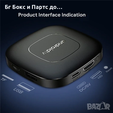 АТВ Тв бокс MORTAL T1 2GB+16GB Allwinner H313 с Dual Band Wifi+Bluetooth, снимка 2 - Плейъри, домашно кино, прожектори - 54017775