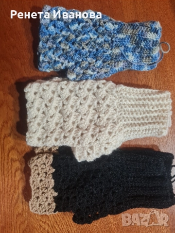 Ръчно плетени ръкавици без пръсти. , снимка 8 - Ръкавици - 51939817