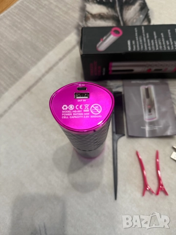 Безкабелен уред за къдрене на коса, снимка 4 - Маши за коса - 52882081