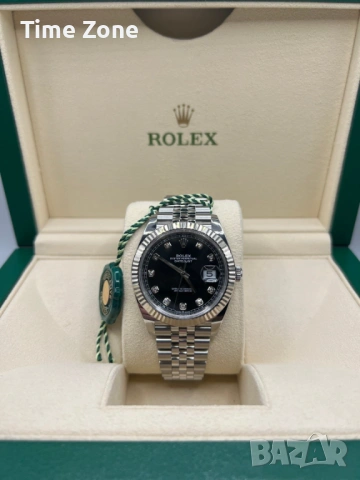 Rolex Datejust 41mm Steel Black Dial Diamond Automatic Мъжки / Унисекс Различни Варианти, снимка 2 - Мъжки - 54049361