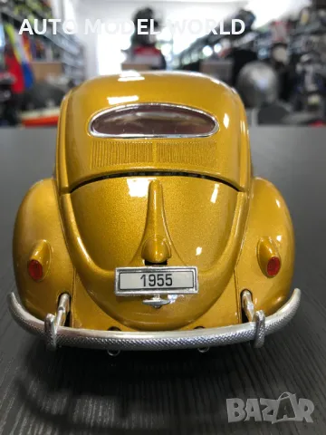 Метална колекционерска количка BBURAGO VW KAFER/BEATLE 1955 1:18 NEW, снимка 5 - Колекции - 47145936