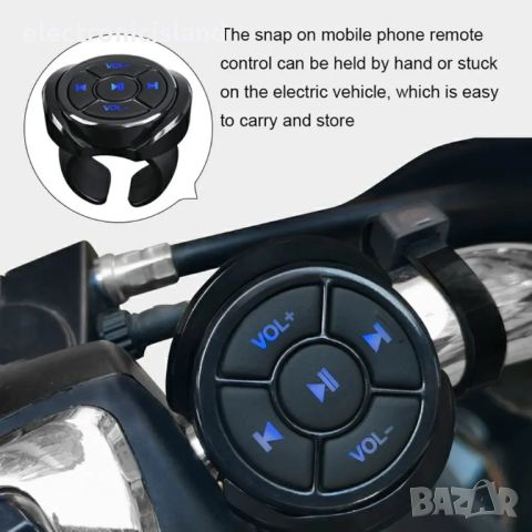 Безжичен Bluetooth Блутут медиен волан, Дистанционно управление за Автомобил, кола, снимка 7 - Аксесоари и консумативи - 40522698