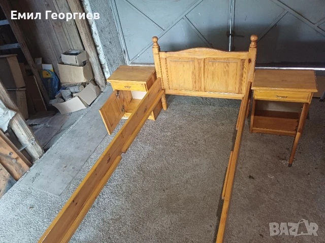 Легло с 2 нощни шкафчета, снимка 4 - Спални и легла - 50667796