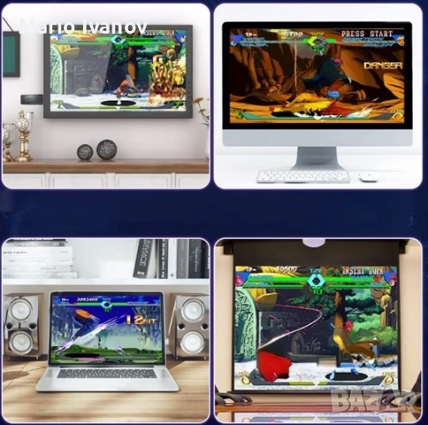 Конзола Retro Zenino, 10 000 видео игри, съвместима с 9 емулатора, 2x безжичен контролер, 4K, USB 2,, снимка 4 - Други игри и конзоли - 53374871