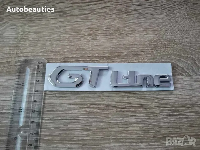 сребриста емблема Peugeot GT Line Пежо ГТ лайн, снимка 3 - Аксесоари и консумативи - 49658763