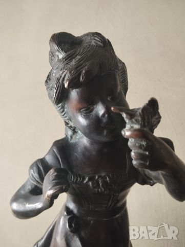 Стара бронзова статуетка на Огюст Моро, снимка 2 - Други ценни предмети - 45709424