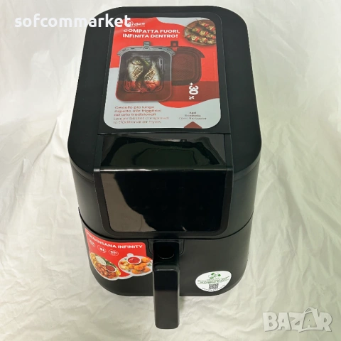 Фритюрник с горещ въздух Ardes Infinity 5л. нов| с гаранция, снимка 3 - Фритюрници - 53604985