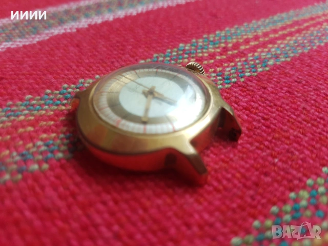 Позлатен часовник Луч обемен корпус , снимка 5 - Антикварни и старинни предмети - 53292164