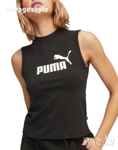 Дамски потник PUMA Essentials High Neck Tank Top Black, снимка 1 - Потници - 45993650